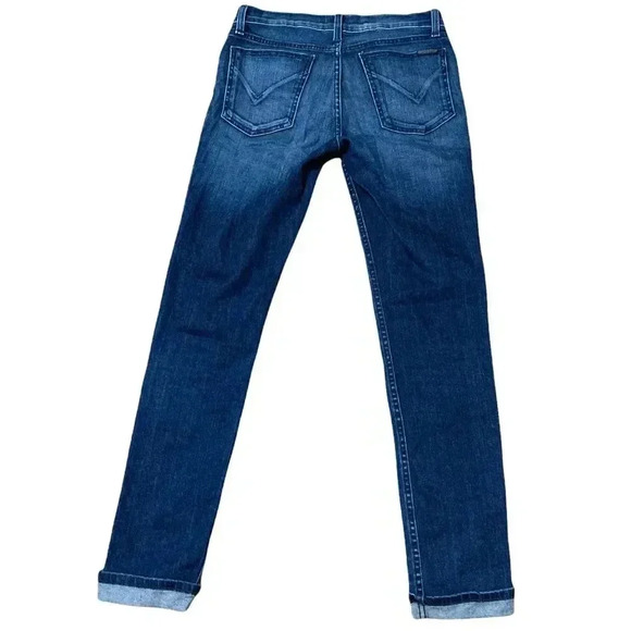 Hudson Dark Wash Cuffed Skinny Jeans 25 - Picture 3 of 9